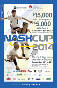 NASH Cup Squash Tournament Poster
